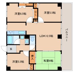 学園前駅 徒歩9分 3階の物件間取画像